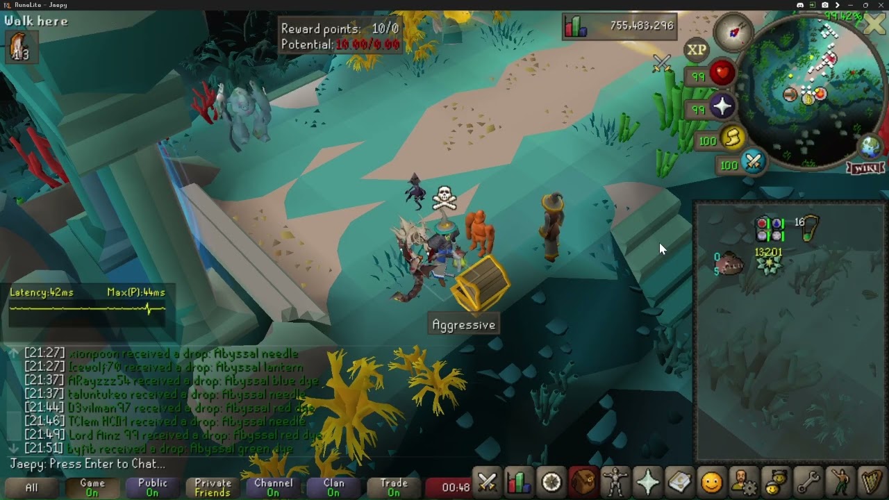 [OSRS] Оптимизация массы Стражей Разлома (74 энергии/час)
