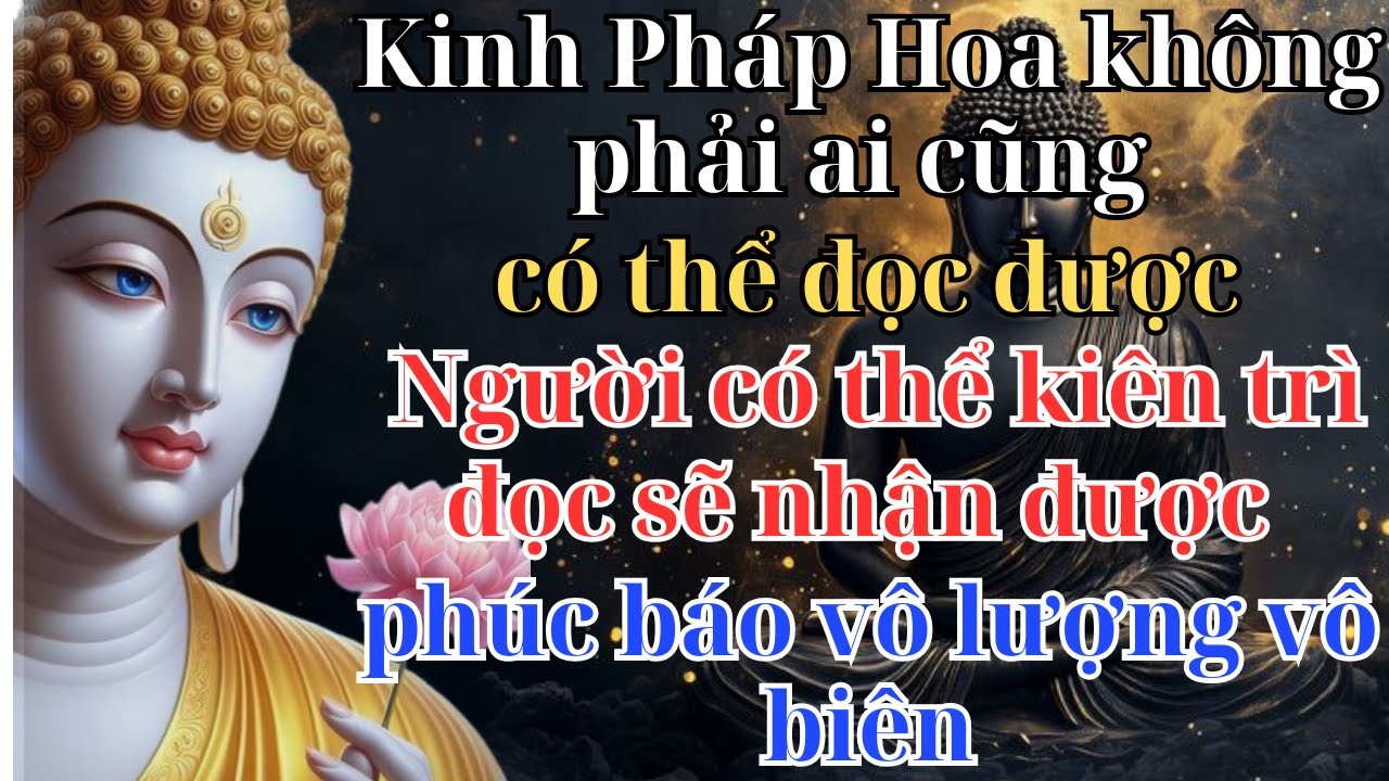 KINH PHÁP HOA KHÔNG PHẢI AI CŨNG CÓ THỂ ĐỌC ĐƯỢC  NGƯỜI CÓ THỂ KIÊN TRÌ ĐỌC SẼ NHẬN ĐƯỢC PHÚC BÁO VÔ