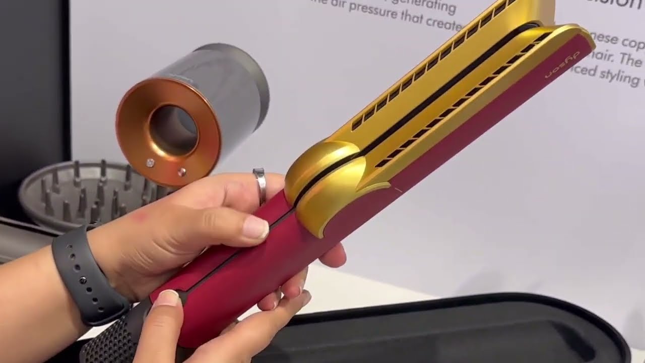 Unboxing my Dyson Airstrait&trade; dryer and straightener (Red velvet and gold)