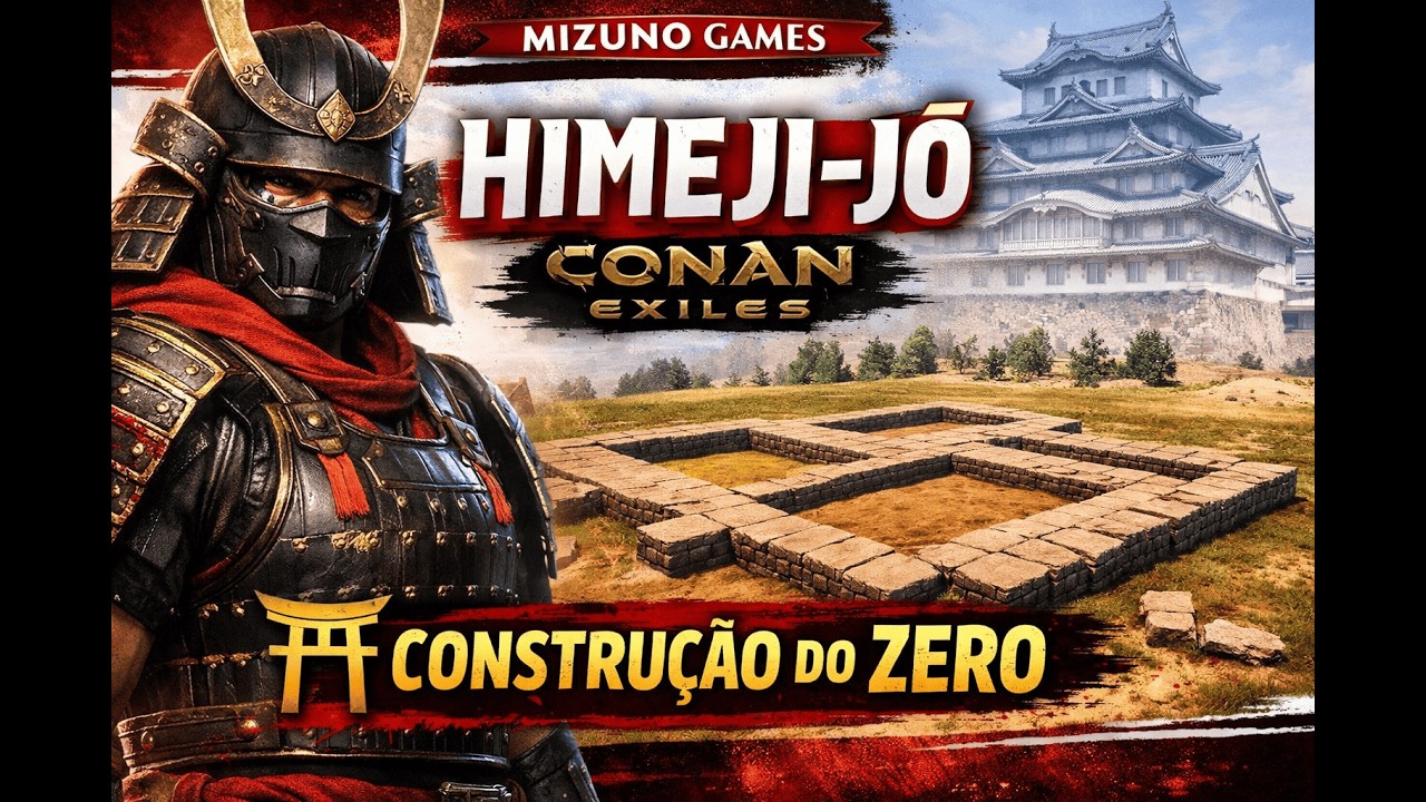🏯 Conan Exiles AO VIVO | Construindo o Castelo Japonês Himeji-jō (Período Sengoku)