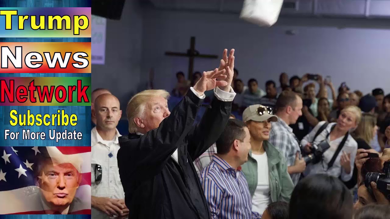 Donald Trump Throws Paper Towels at Hurricane Maria Survivors as He Tours Devastated Puerto Rico