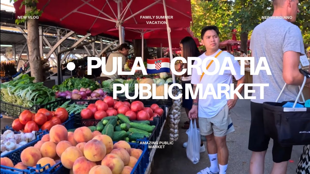 Pula Croatia 2025 vlog🇭🇷 | Walking tour in the Public Market