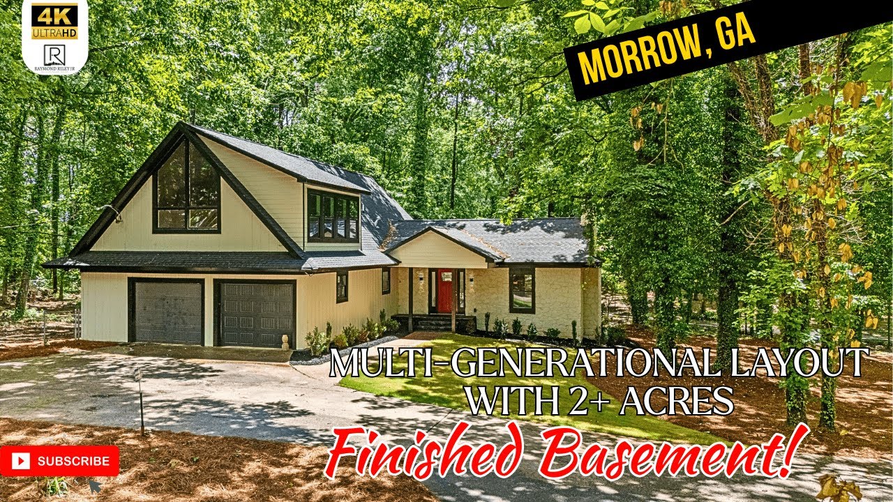Tour this Renovated Huge Multi-generational Home For Sale with 2.1 Acres and NO HOA in Morrow, GA