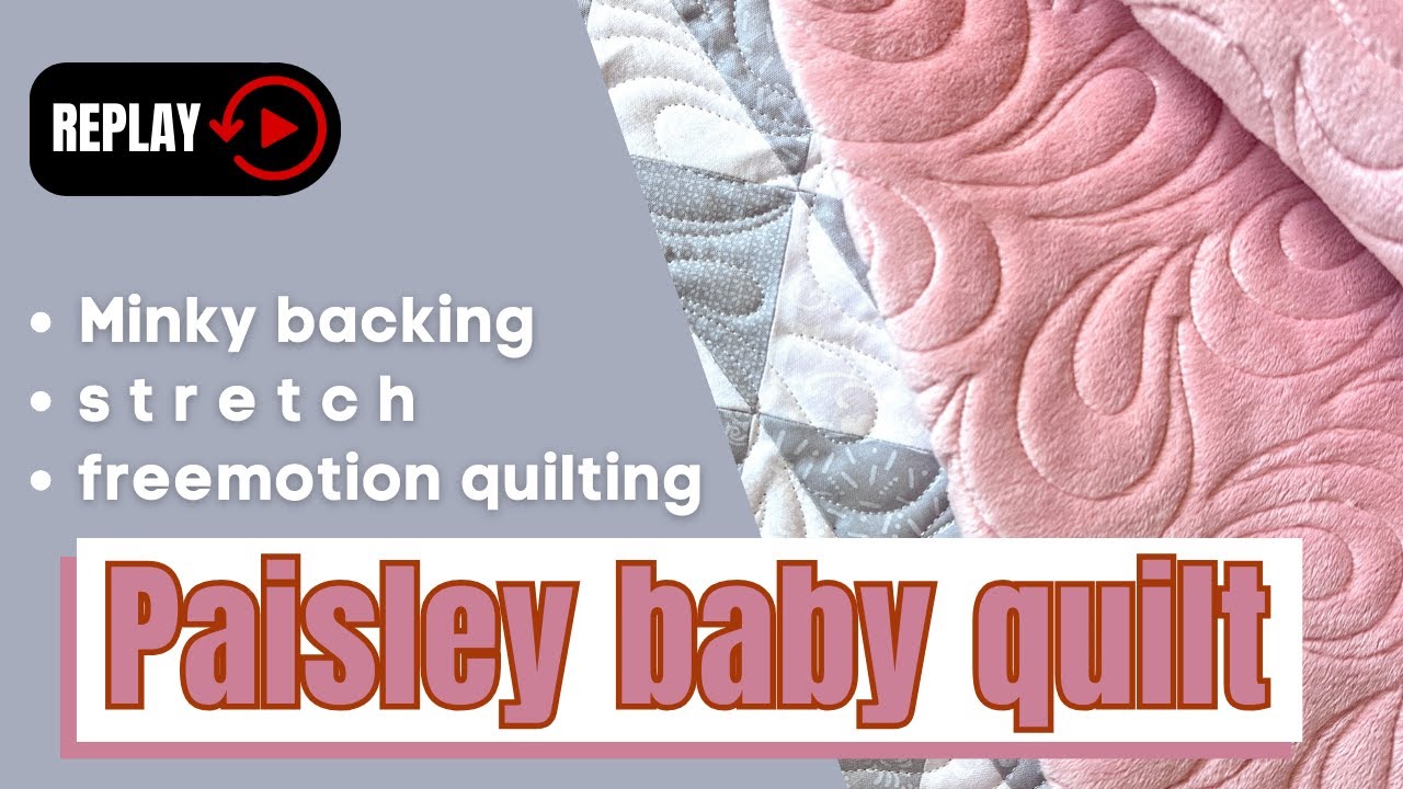 Free Motion Quilting a Baby Quilt with Minky Backing & Simple Piecing