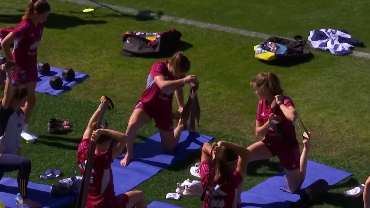Spain train in Sydney as they being preparations for Women's World Cup final against England