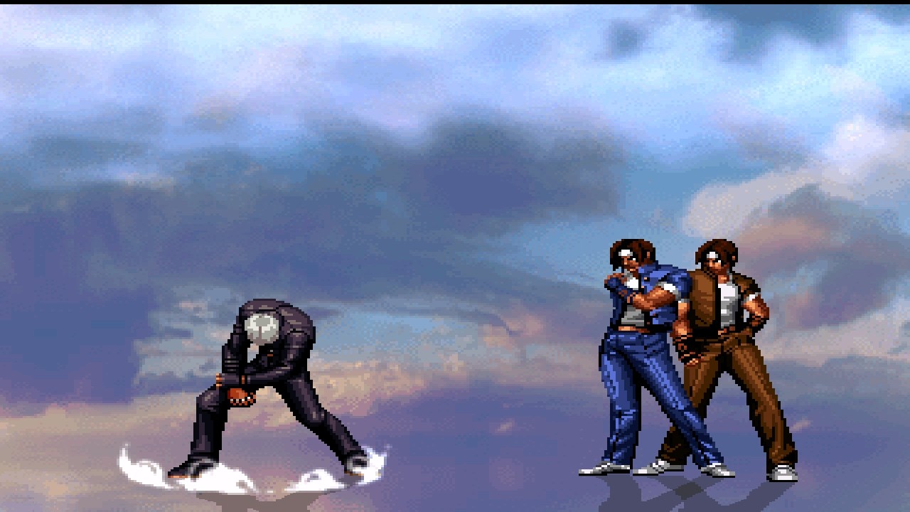 [KOF MUGEN] True K' vs Kyo-01, Kyo-02 by Julius.m.art