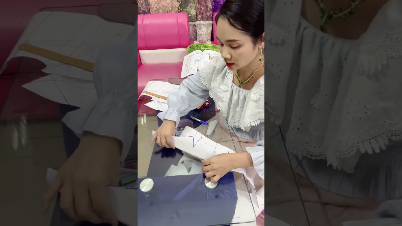 របៀបគូសពុម្ព កបើកមានស្មាឡេវមុខនារី  ភាគ៥