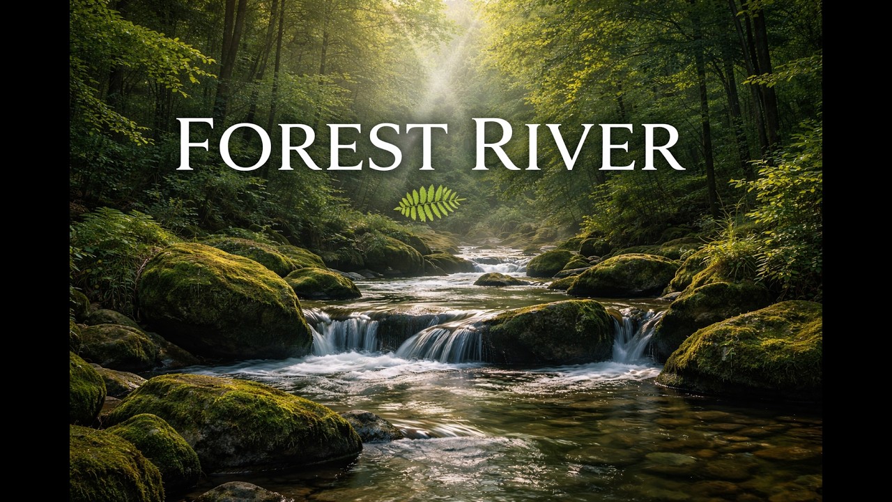 Calm Forest River 🌿 Gentle Water Sounds for Sleep, Relaxation & Study (30 Minutes)