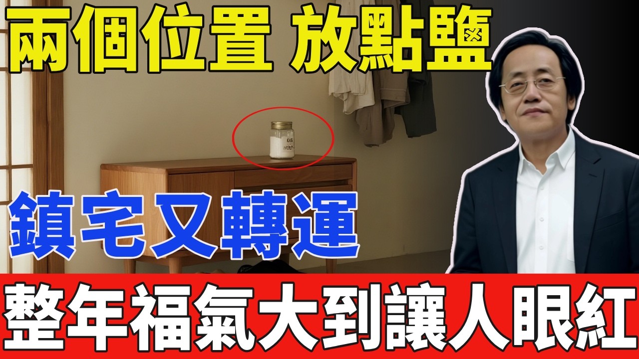 倪海廈：在家中這兩個位置放點鹽，2026年福氣大到讓人眼紅！99%的人都不知道的玄學秘密,一堂不繞彎子的開運課!#倪師玄機閣#人生智慧#命理#風水#哲學#倪海廈#易經#正能量#運勢#鹽巴