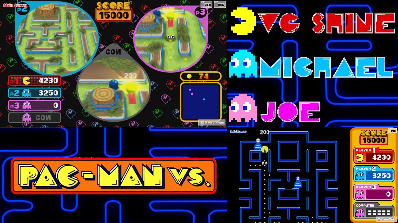 Let's Play Pac-Man VS. (3 Players) Part 3: Frantic Forest