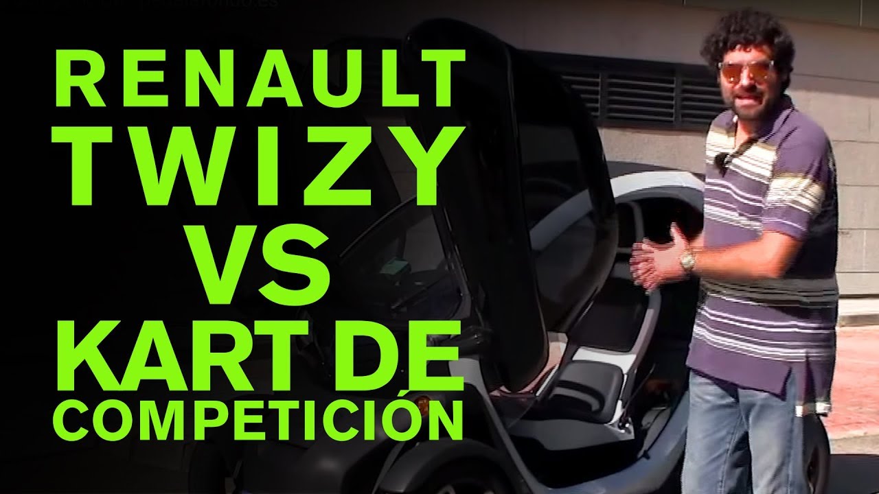 Renault TWIZY vs kart de competición - pedalafondo.es