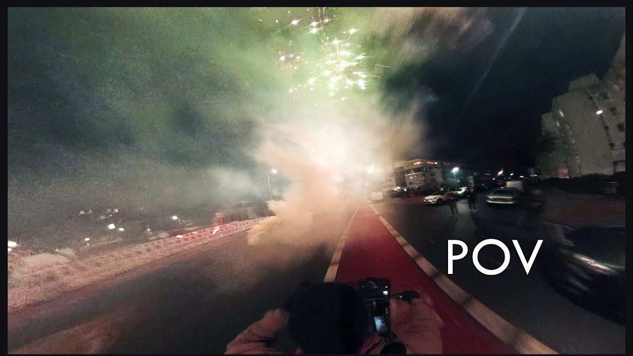 quest: Biking through Fireworks -NYE Berlin -