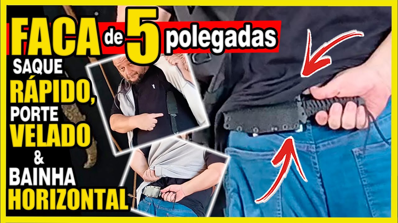Faca de 5 polegadas totalmente ocultável!