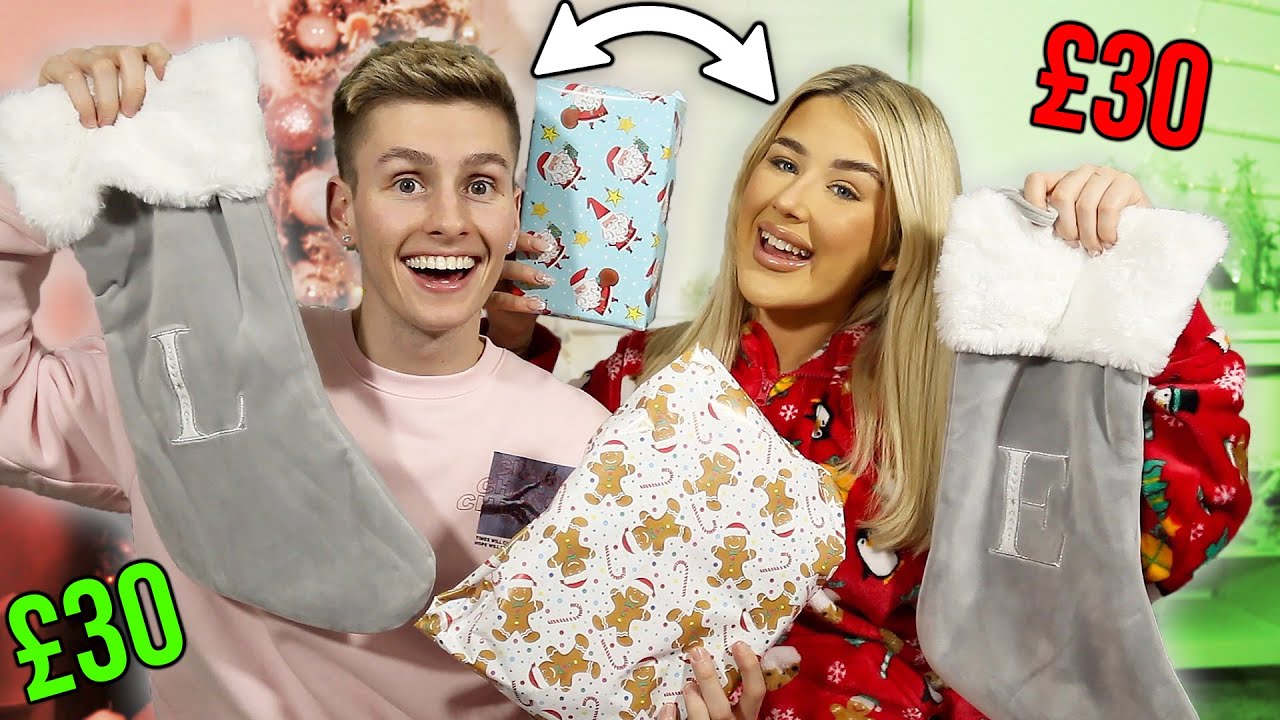 £30 CHRISTMAS STOCKING FILLER SWAP WITH BOYFRIEND!!!