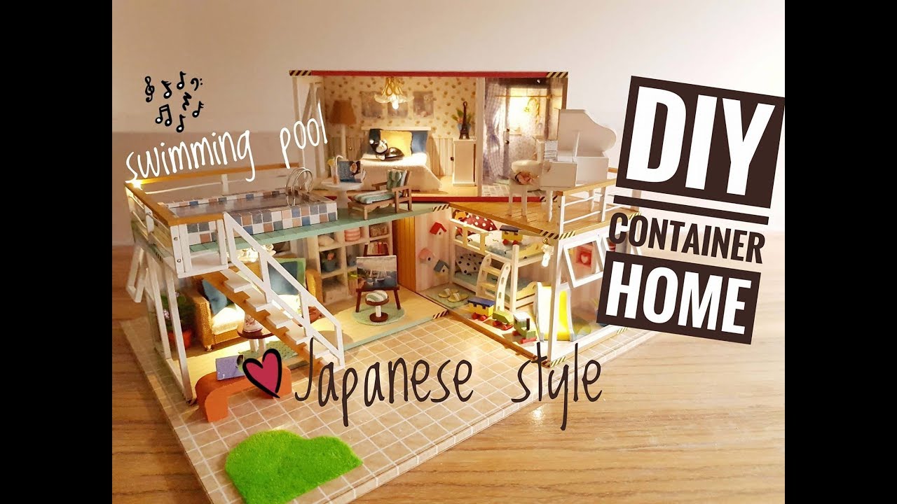 DIY 3 in 1 Miniature Container Home in Japanese Style with Music and Light