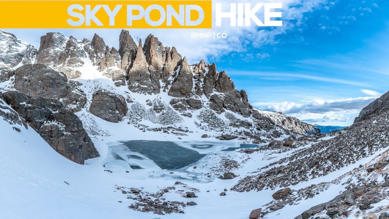 Sky Pond winter hike in Rocky Mountain National Park, Colorado