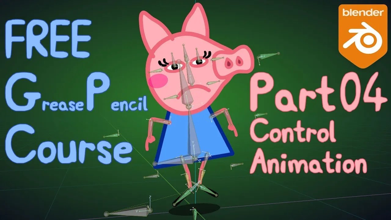 Free Blender Grease Pencil Rigging Course - Part 4 | Modifiers, Drivers, Expressions & Constraints