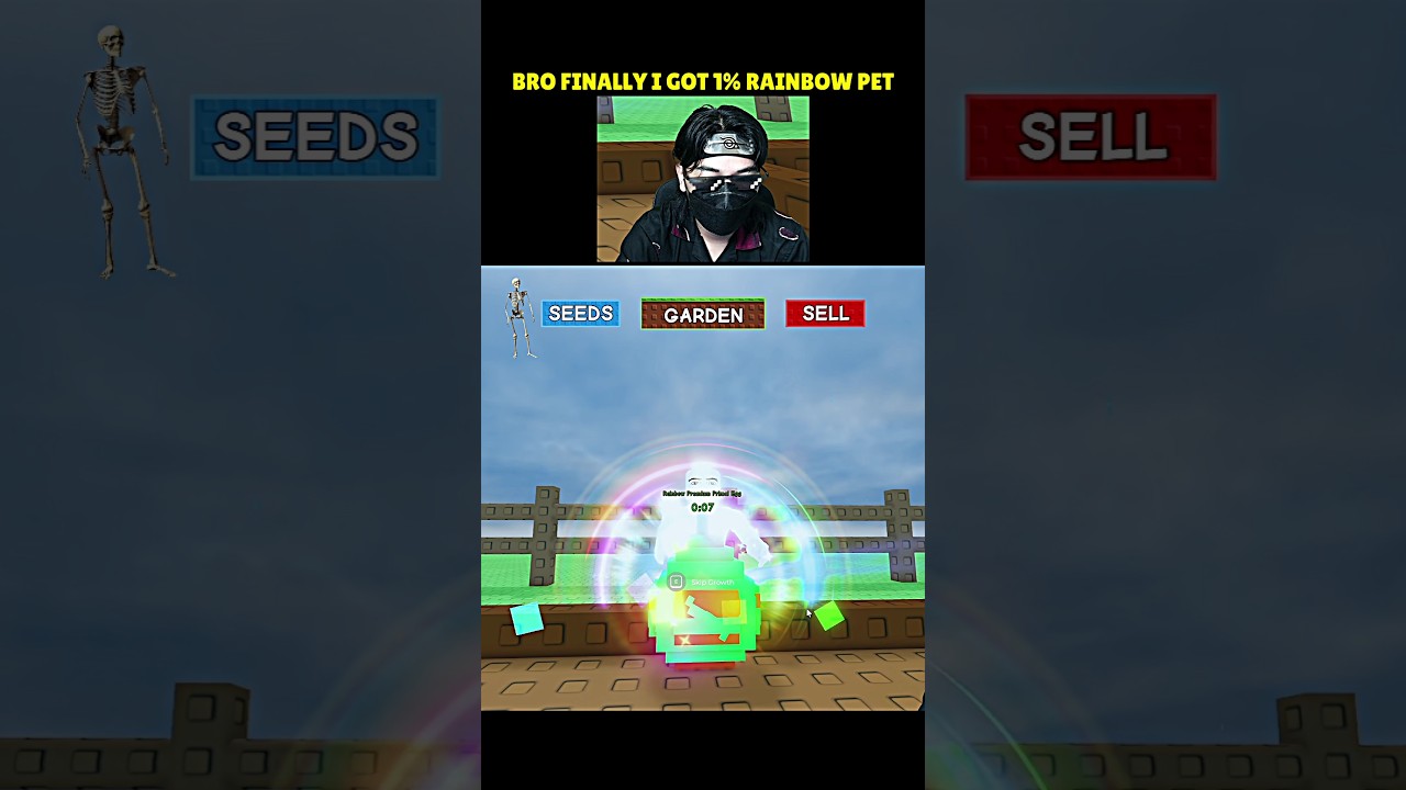Bro Finally I Get 1% Rainbow Pet at Grow a Garden Update