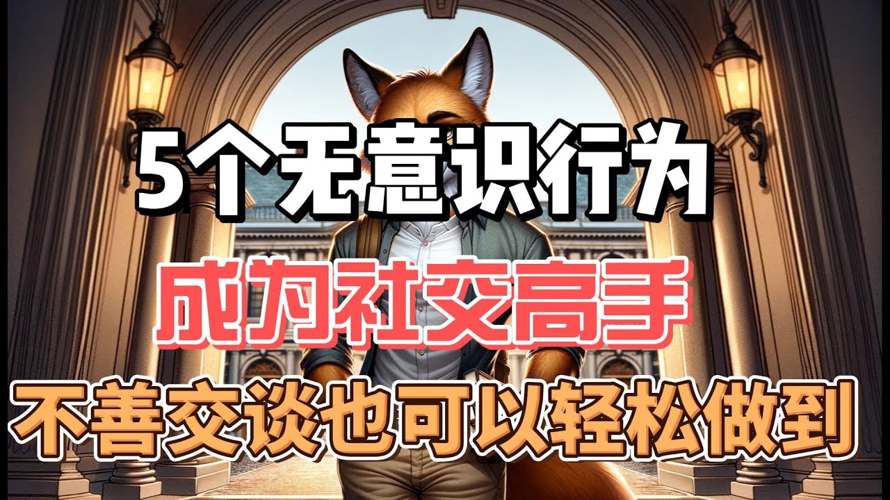 任何人都可以成为社交高手，5个无意识行为，提高你的社交能力