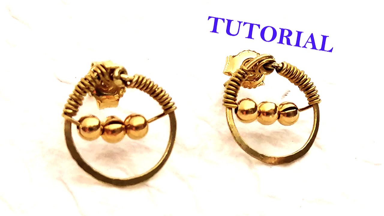 💥Como Hacer Arete decorado   👌Decorated Circle Earring
