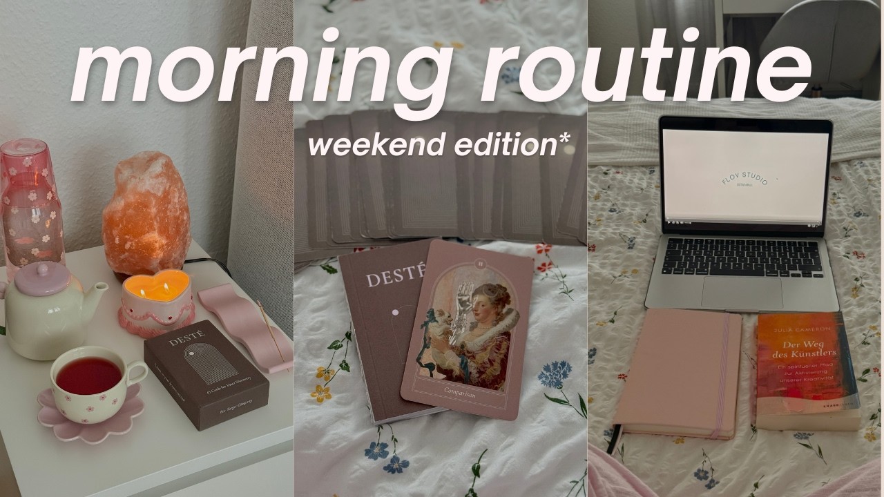 Meine Morgenroutine🧚🏻‍♀️ | Lesen, Journaling, Meditation, Spirituelle Karten, Warme Getränke 🫖🧘🏻‍♀️📚