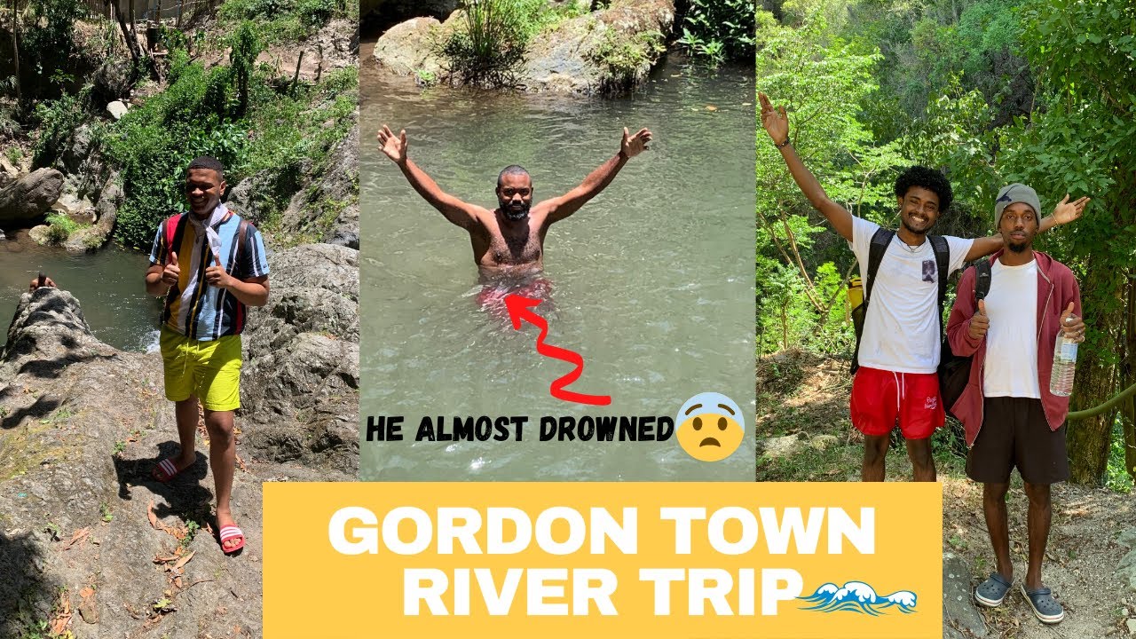 OUR TRIP TO THE GORDON TOWN RIVER 🌊🇯🇲 || THE MAN CAN'T SWIM😂