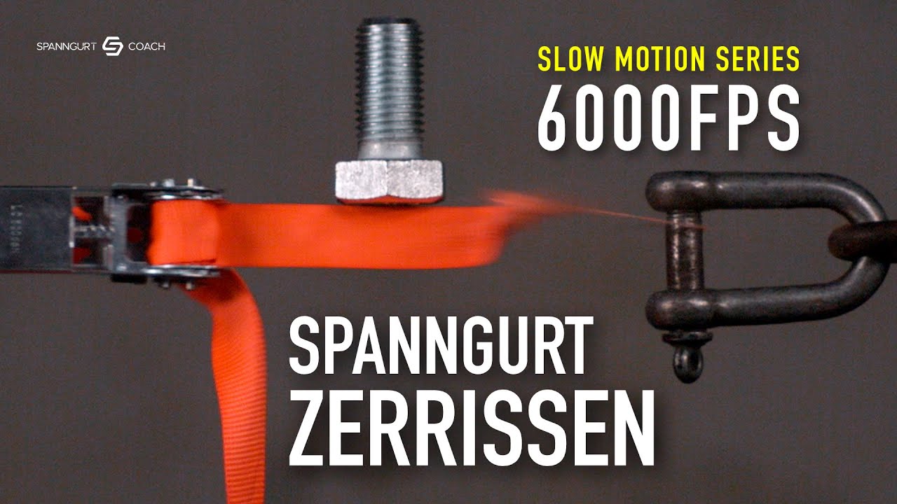 #2 Highspeed Kamera Zugversuch Spanngurt Zerstörung | Slow Motion Gurt | Experiment Slow Mo Coach