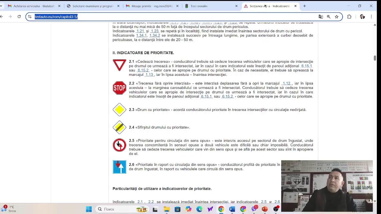 Secțiunea a 5-a - Indicatoarele rutiere!