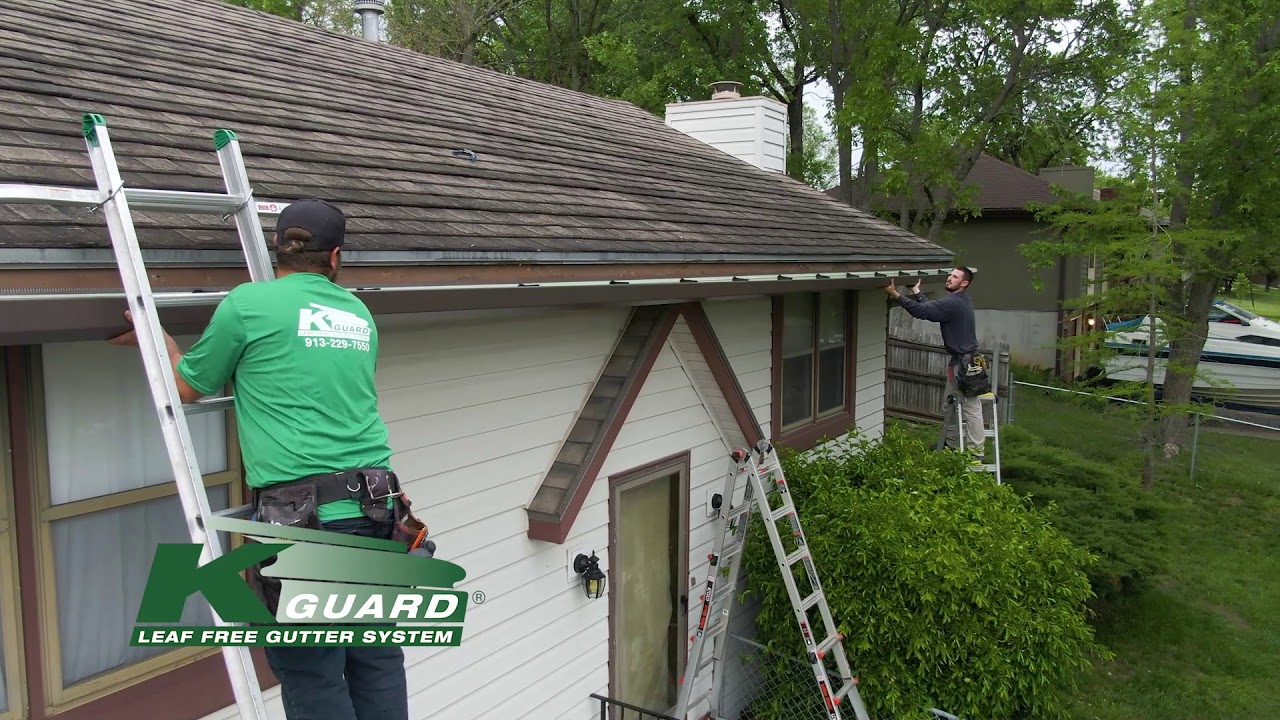 Replacing a Rain Gutter Leaf Filter with K-Guard Leaf Free Rain Gutters