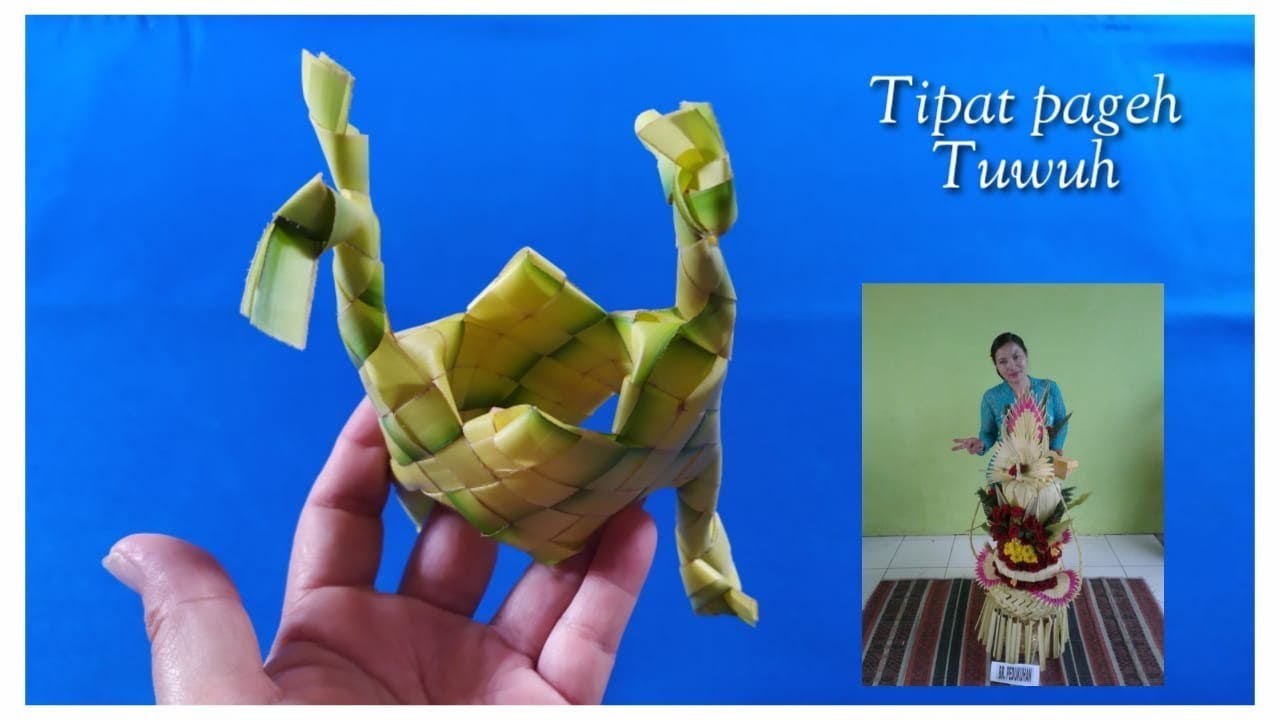 Cara membuat tipat pageh tuwuh atau pageh urip