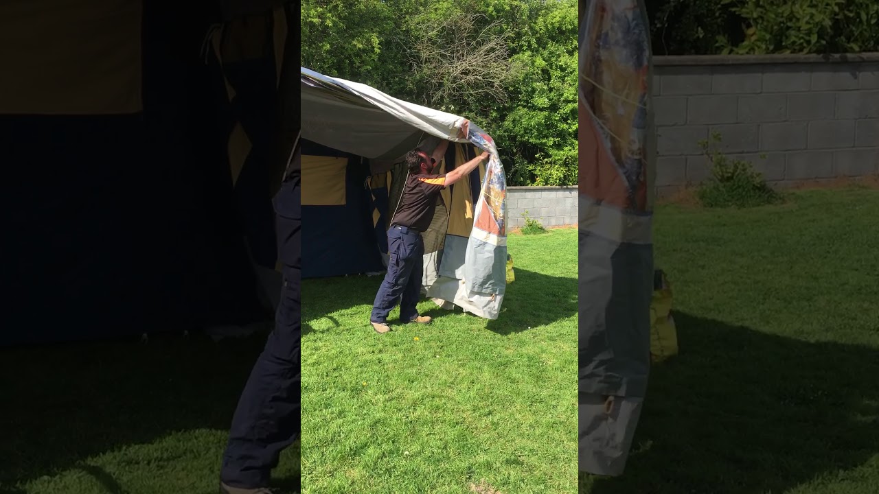 Setting up a trailer tent (Conway classic) 2000 pt 10