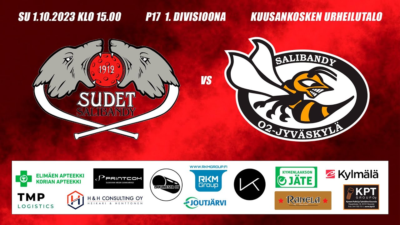 P17 Sudet SB - O2-Jyväskylä, 1.10.2023 | Sudet Salibandy Kouvola