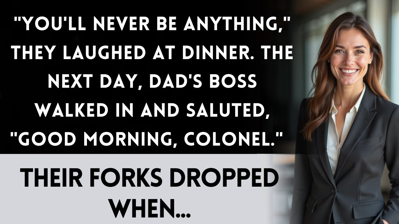 At Family Dinner They Said I Was Nothing—Then Dad's Boss Called Me 
