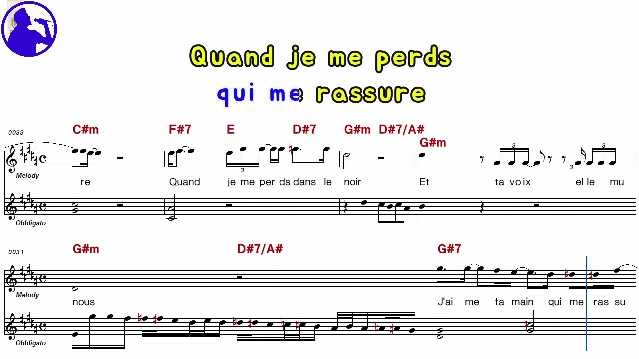 Adamo-J'aime karaoke sheet music,MR for players,chord,chorus,Lyrics add(Ye karaoke)