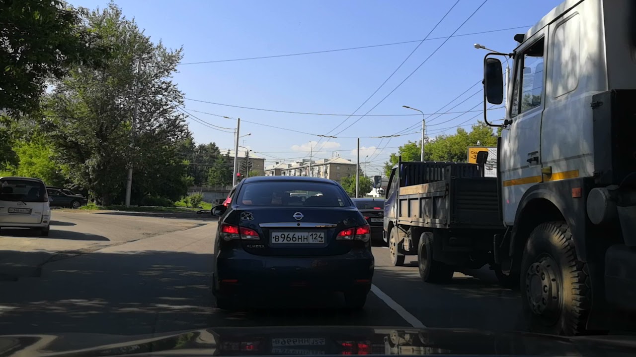 На машине по Красноярску июль 2021г