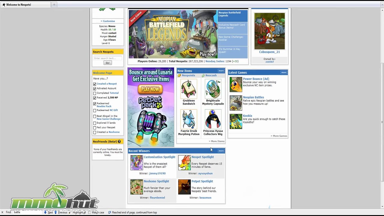 Геймплей Neopets &mdash; первый взгляд в HD-качестве