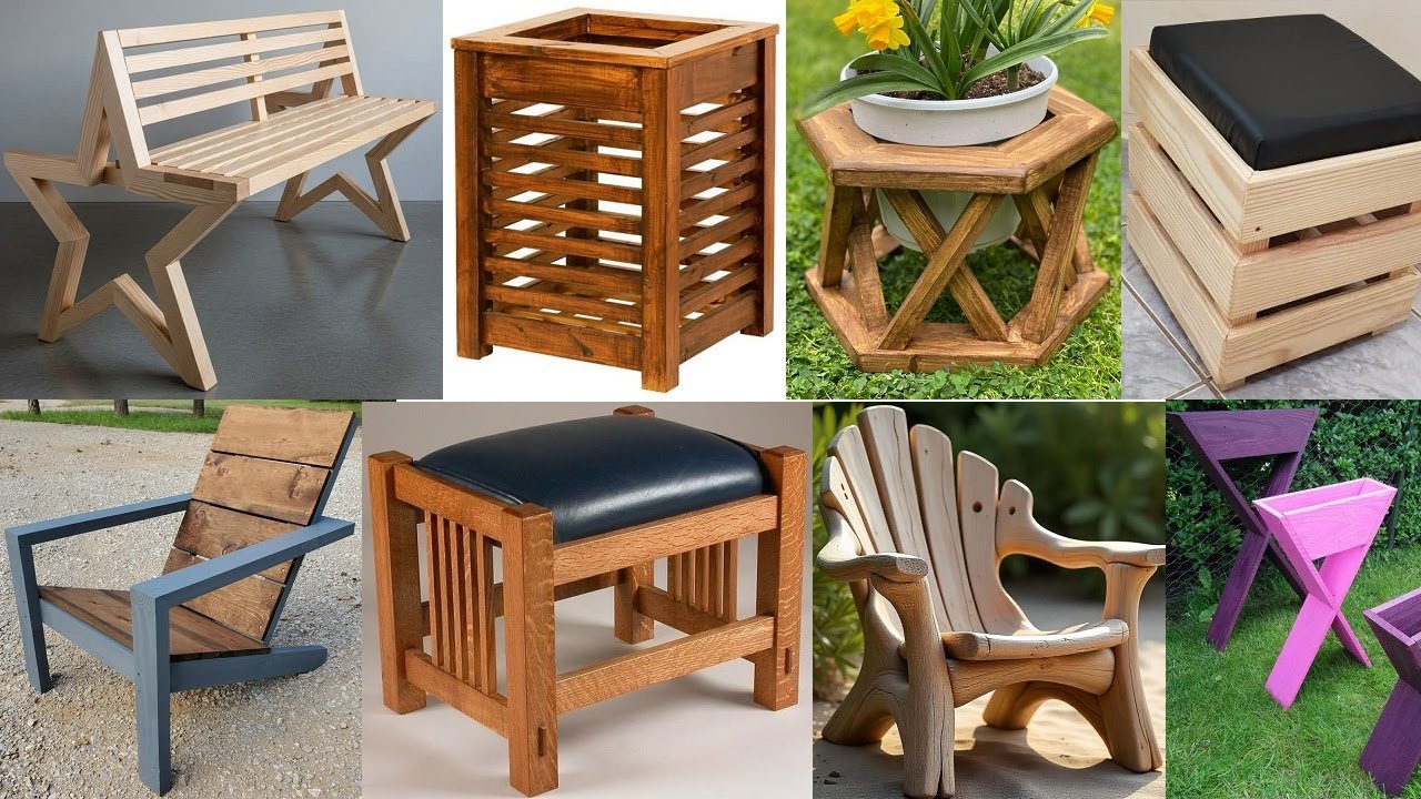 Outdoor wood furniture and wood décor pieces ideas for a new look