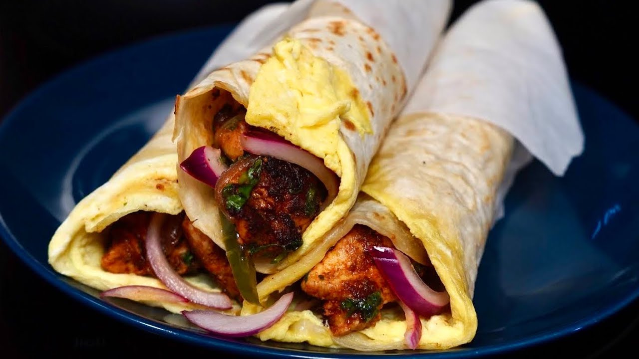 EASY EGG & CHICKEN WRAP | THE TASTIEST Egg Chicken Tortilla Wrap You’ve Had