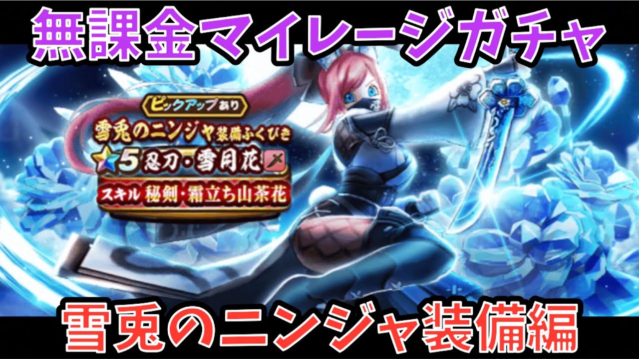 【ドラクエウォーク】無課金マイレージガチャ 雪兎のニンジャ装備編 【ドラゴンクエストウォーク】