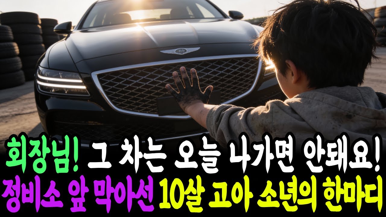 “회장님, 그 차는 오늘 나가면 안 돼요”정비소 앞에서 멈춰 선 10살 고아 소년의 한마디 |시니어사연|감동드라마|