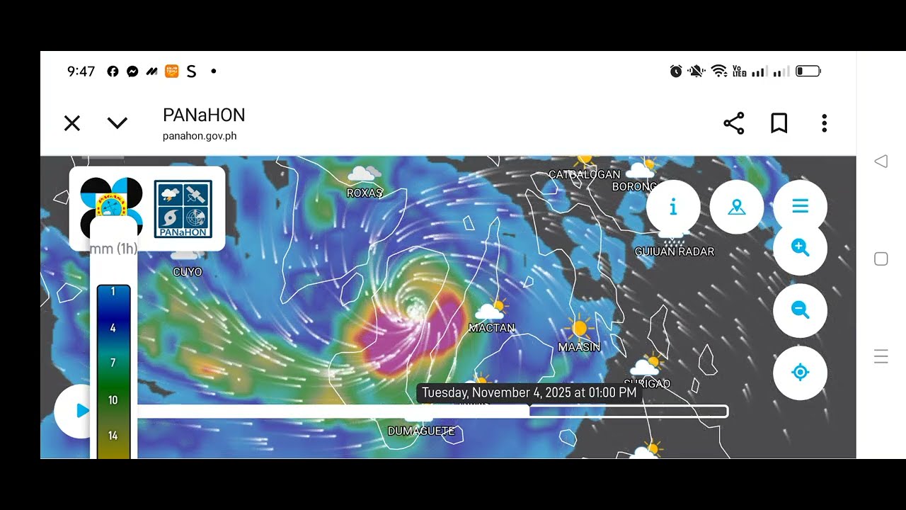 PANAHON.gov.ph | FORECAST on NOVEMBER 04, 2025 1 PM | #typhoon #tinoph  #viral #dostpagasa 