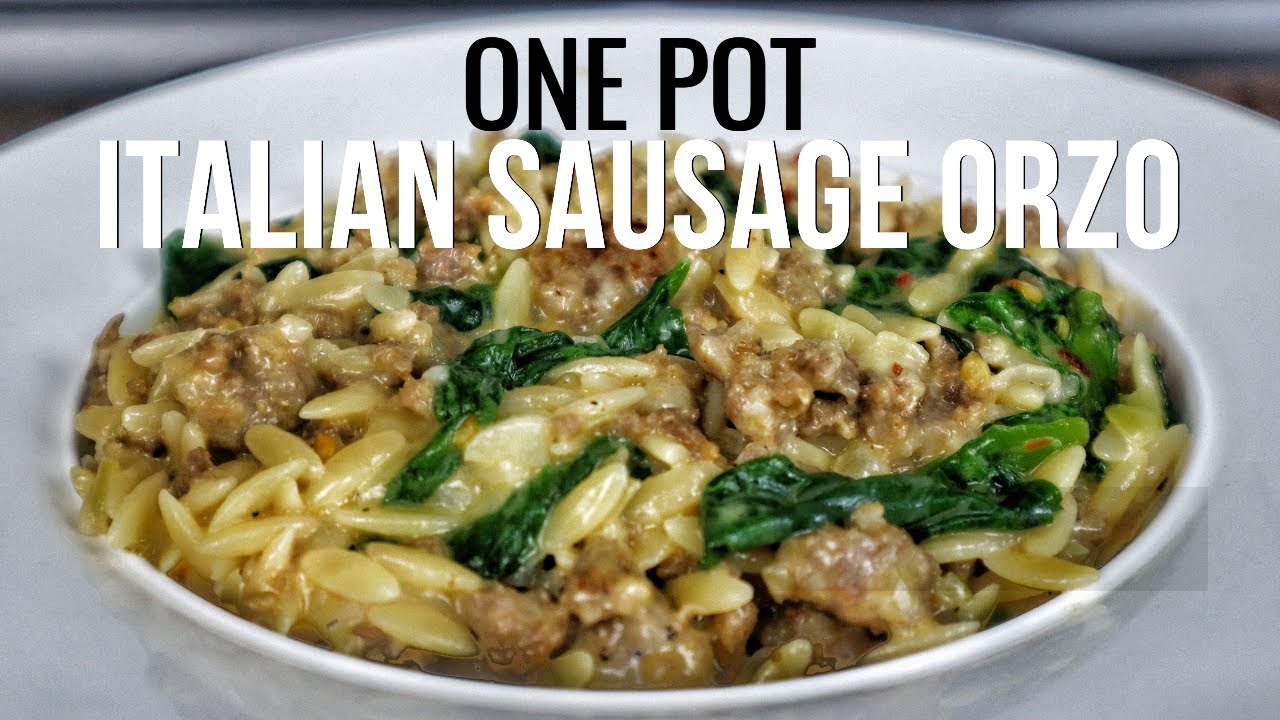 How to Make DELICIOUS Orzo with Italian Sausage in One Pot!