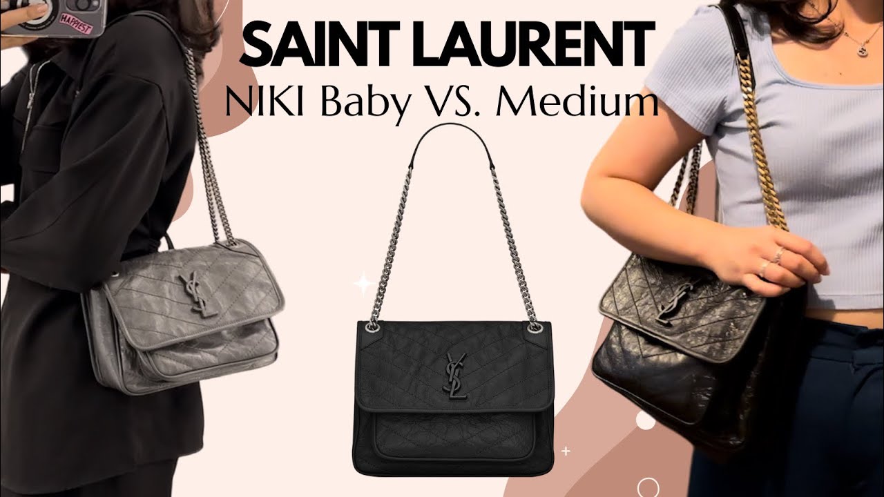 Review- SAINT LAURENT- Niki Baby VS Niki Medium - กระเป๋าสายเท่ สายลุย สายแบก 😂