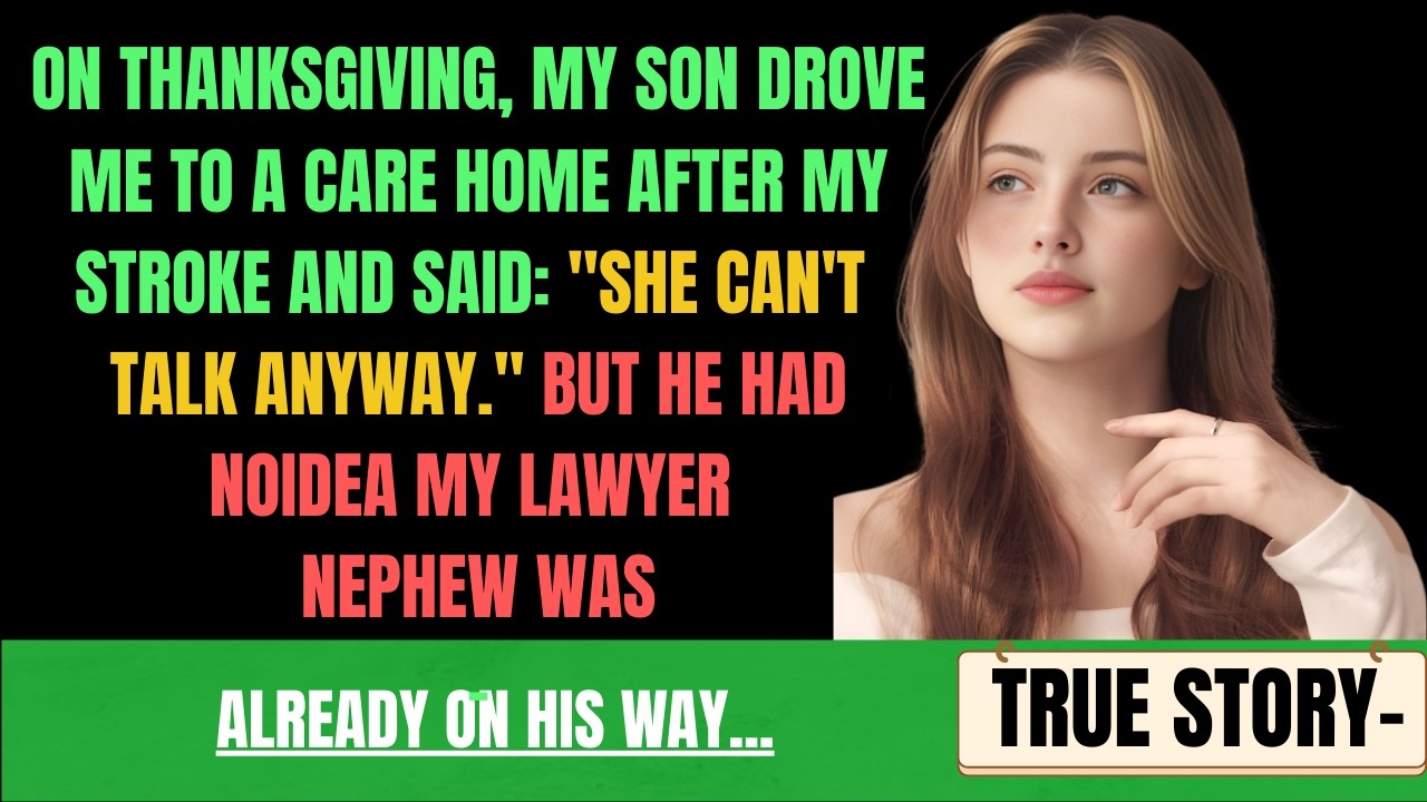My son left me speechless after my stroke, but he had no idea my nephew was listening…
