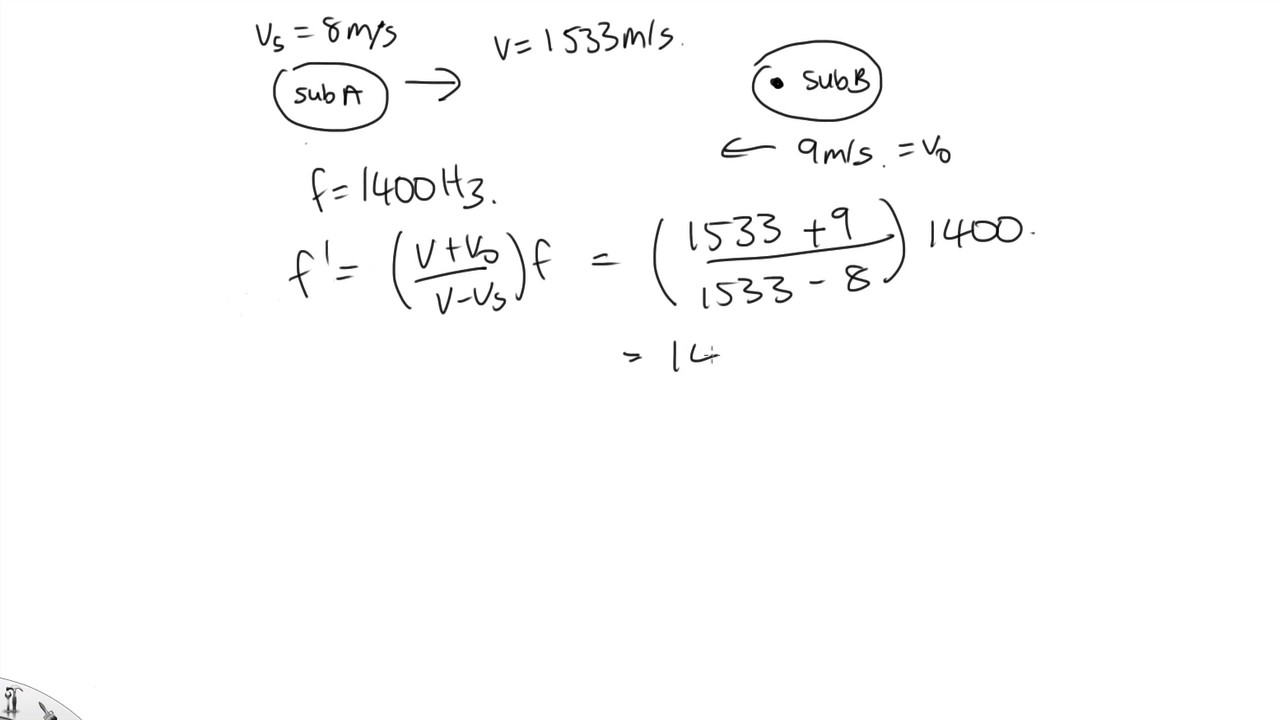 Solution to Doppler submarine problem