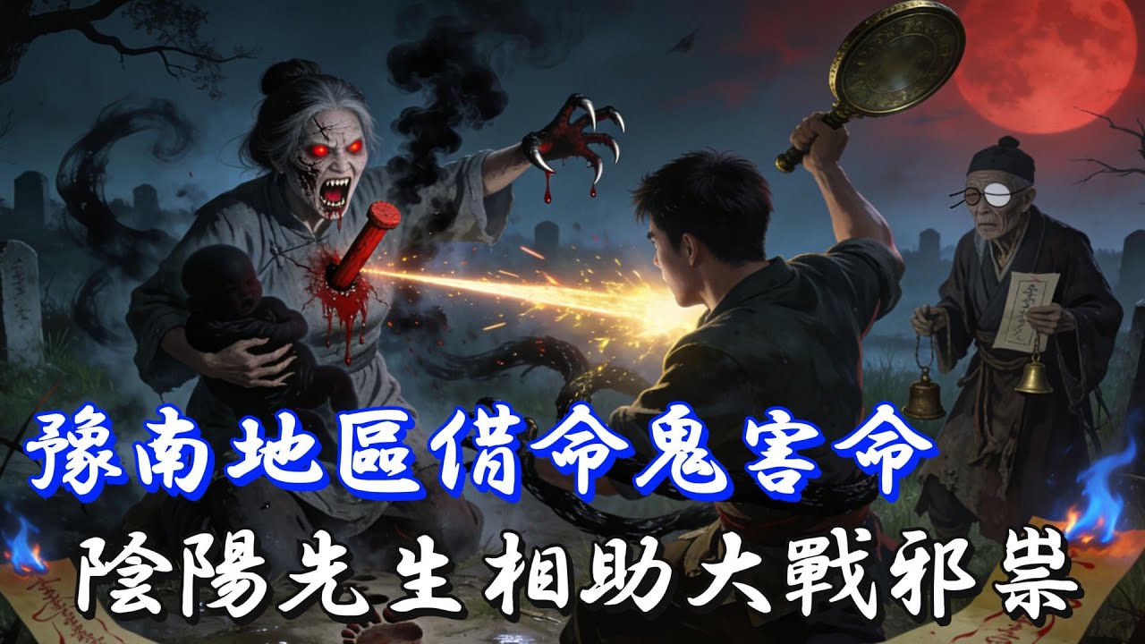 【靈異故事】豫南地區周家坳小村，村民被『借命鬼』奪走生命…村中陰陽先生出手相助，以桃木釘和黑狗血與邪祟展開大戰…|靈異故事|民間故事|睡前故事