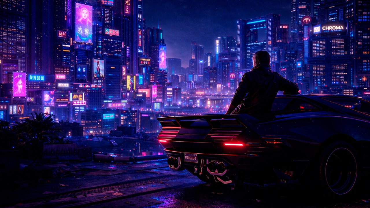 Neon Frequency 100BPM  Playlist — Retro Synthwave | Cyberpunk Noir Instrumentals
