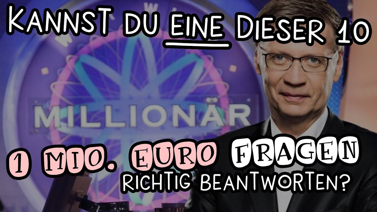 Wer wird Million&auml;r: 1 Million Euro Fragen