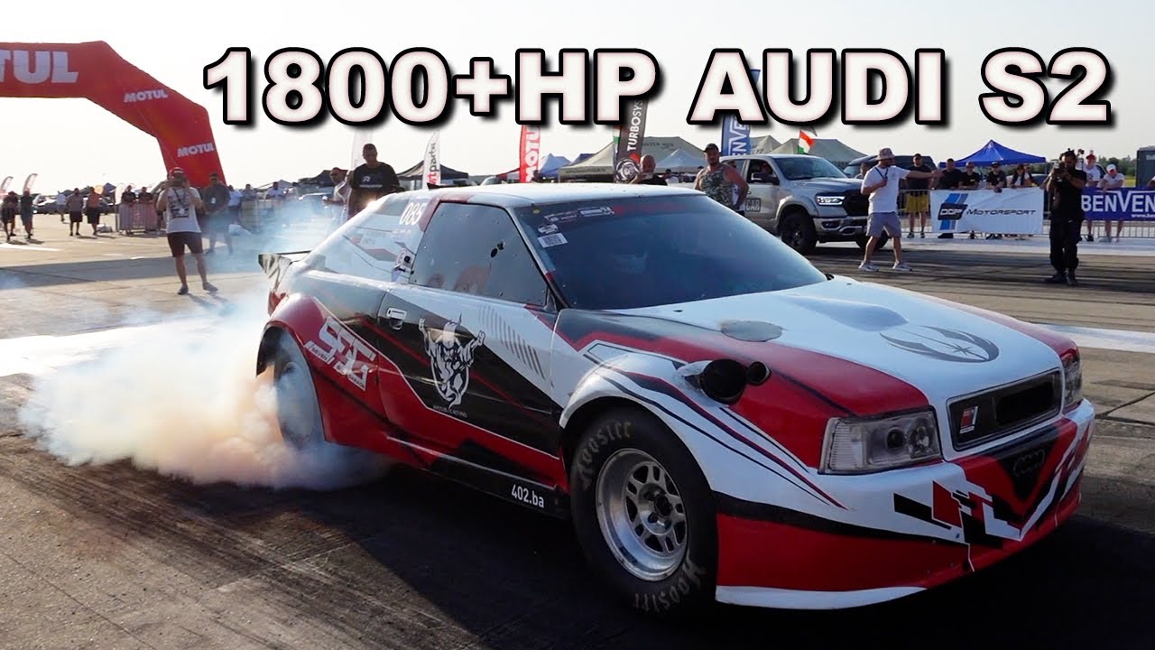 1800+ HP AUDI S2 TRYING TO RUN A SUB 7 SECOND 1/4 MILE ON AN AIRPORT DRAG STRIP