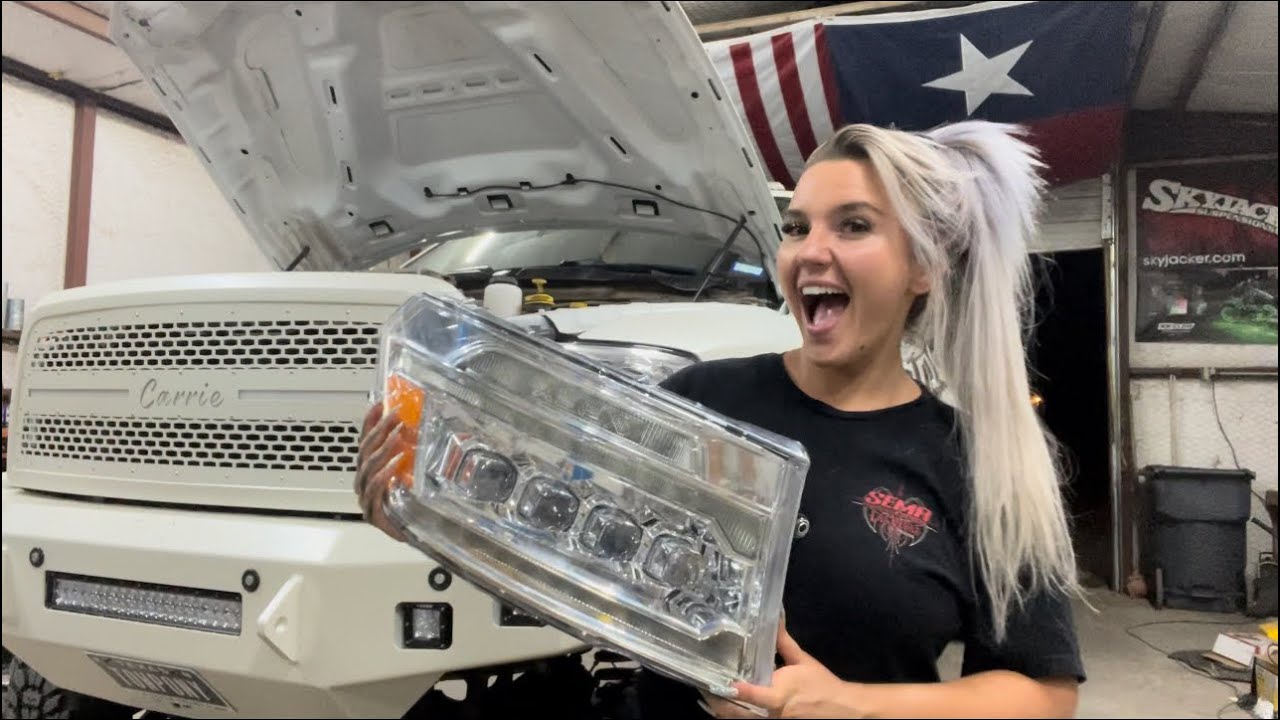 @AlphaRexUSA headlight install on 2018 Ram 3500!